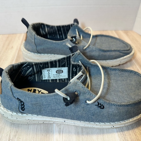 Hey Dude Women's Denim Blue Slip-On Sneakers - Picture 4 of 10